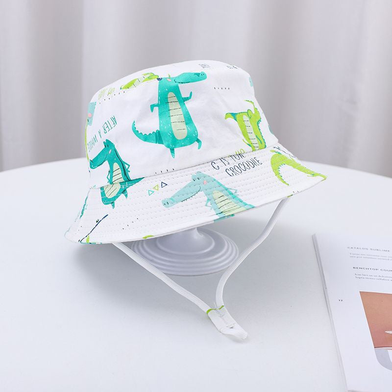 Cartoon Print Children'S Fisherman Hat