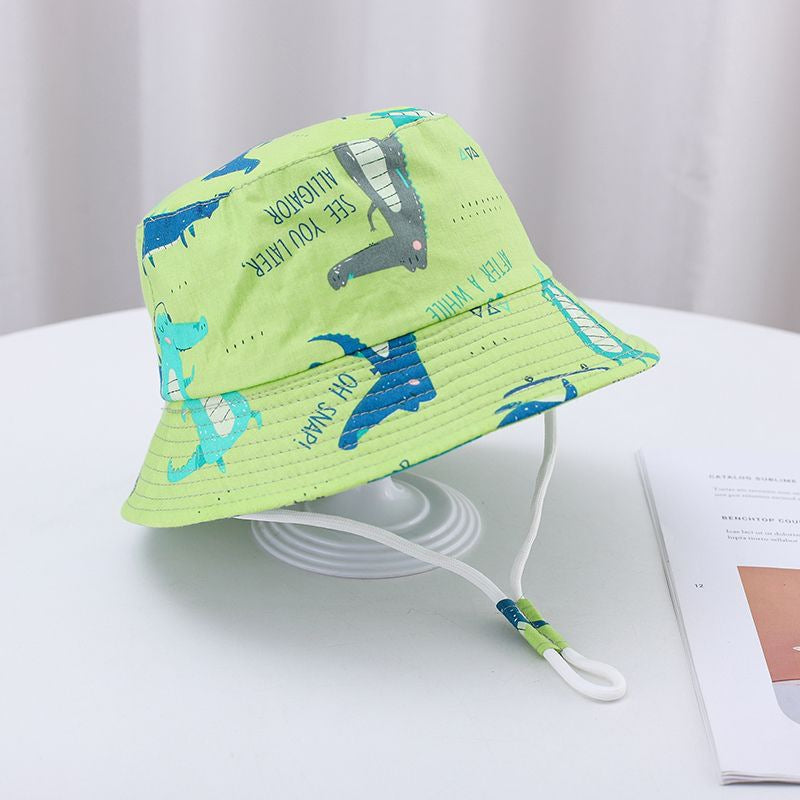 Cartoon Print Children'S Fisherman Hat