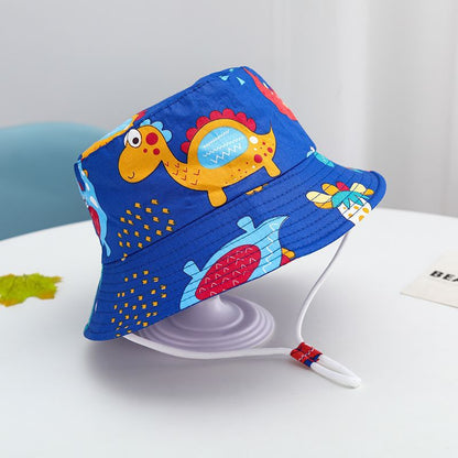 Cartoon Print Children'S Fisherman Hat