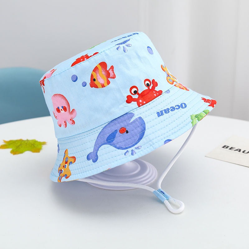 Cartoon Print Children'S Fisherman Hat