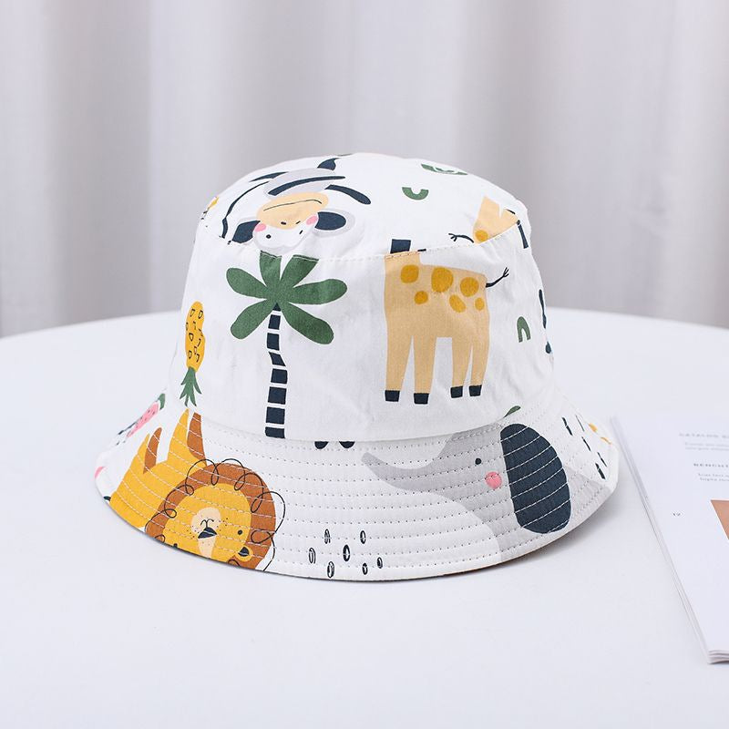 Cartoon Print Children'S Fisherman Hat