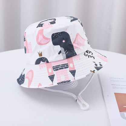 Cartoon Print Children'S Fisherman Hat