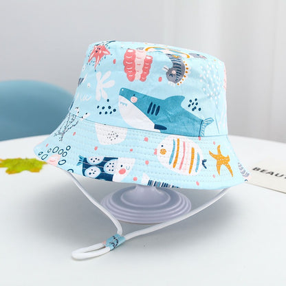 Cartoon Print Children'S Fisherman Hat