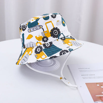 Cartoon Print Children'S Fisherman Hat