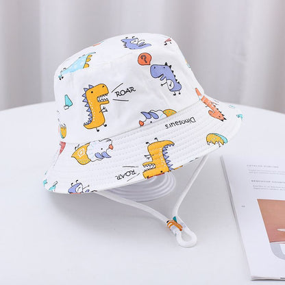 Cartoon Print Children'S Fisherman Hat
