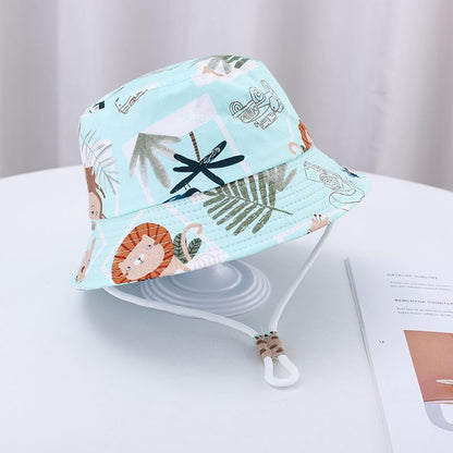 Cartoon Print Children'S Fisherman Hat