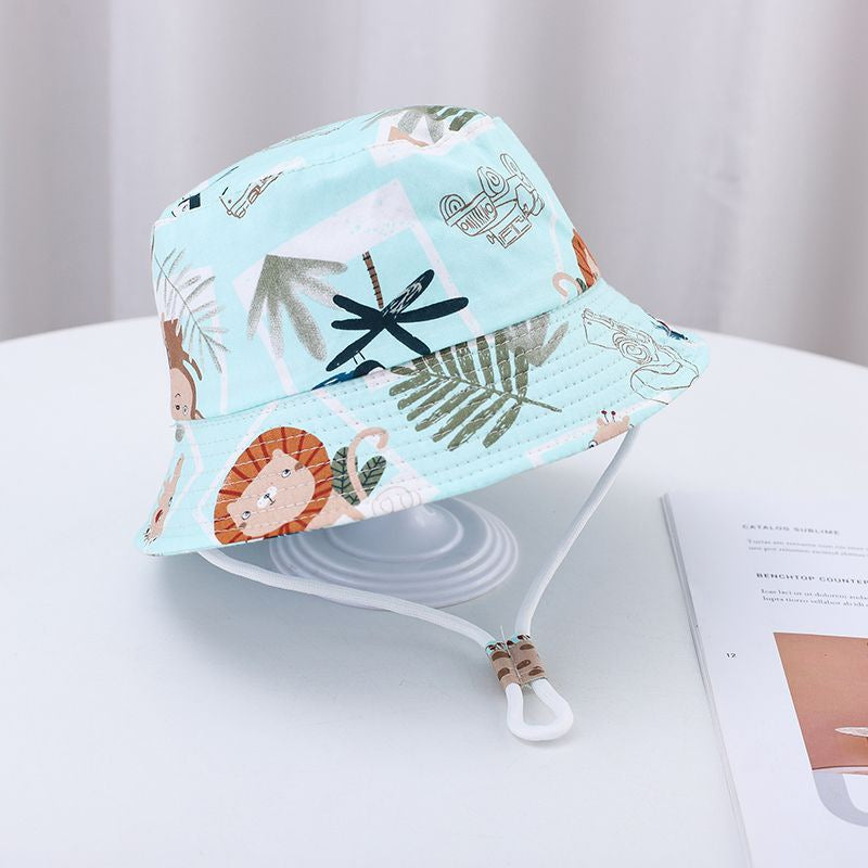 Cartoon Print Children'S Fisherman Hat