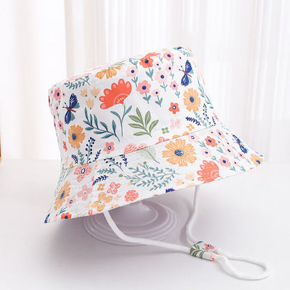 Cartoon Print Children'S Fisherman Hat
