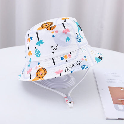 Cartoon Print Children'S Fisherman Hat