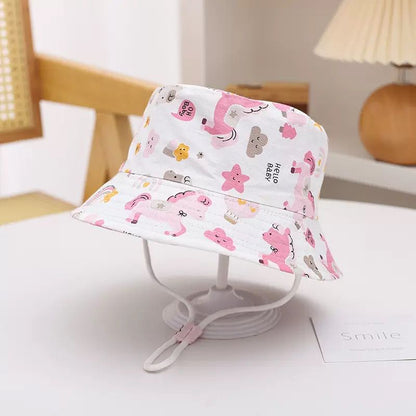 Cartoon Print Children'S Fisherman Hat