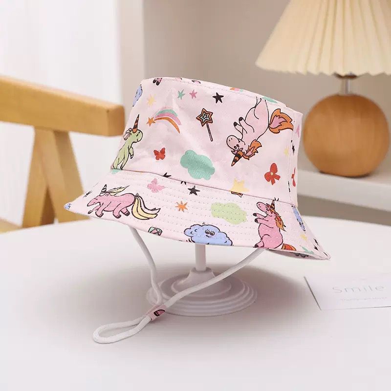 Cartoon Print Children'S Fisherman Hat
