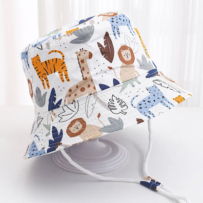 Cartoon Print Children'S Fisherman Hat