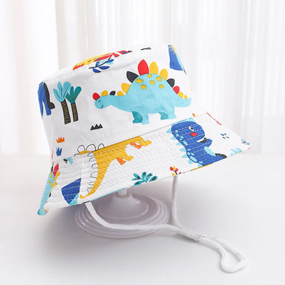 Cartoon Print Children'S Fisherman Hat